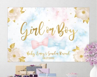 gender reveal backdrop etsy gender reveal backdrop etsy