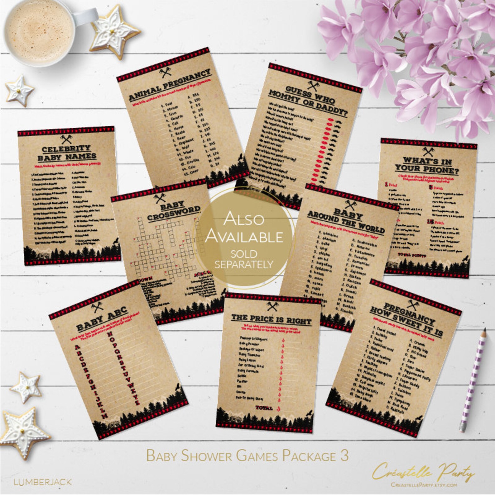 Rustic Lumberjack Buffalo Plaid Nursery Rhymes Quiz Woodland Etsy