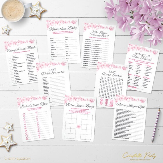 Instant Download Girl Baby Shower Game Pink White Match The Disney Parents Printable Cherry Blossom Disney Parent Match Game 5MQ8W Instant Download Girl Baby Shower Game Pink White Match The Disney Parents Printable Cherry Blossom Disney Parent Match Game 5MQ8W