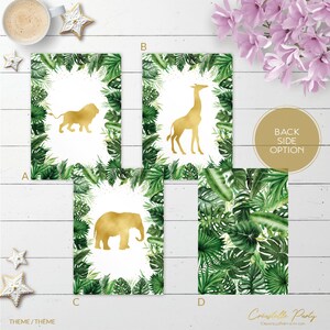 Editable Gold Jungle Animal Invitation, Wild Jungle Printable, Safari ...