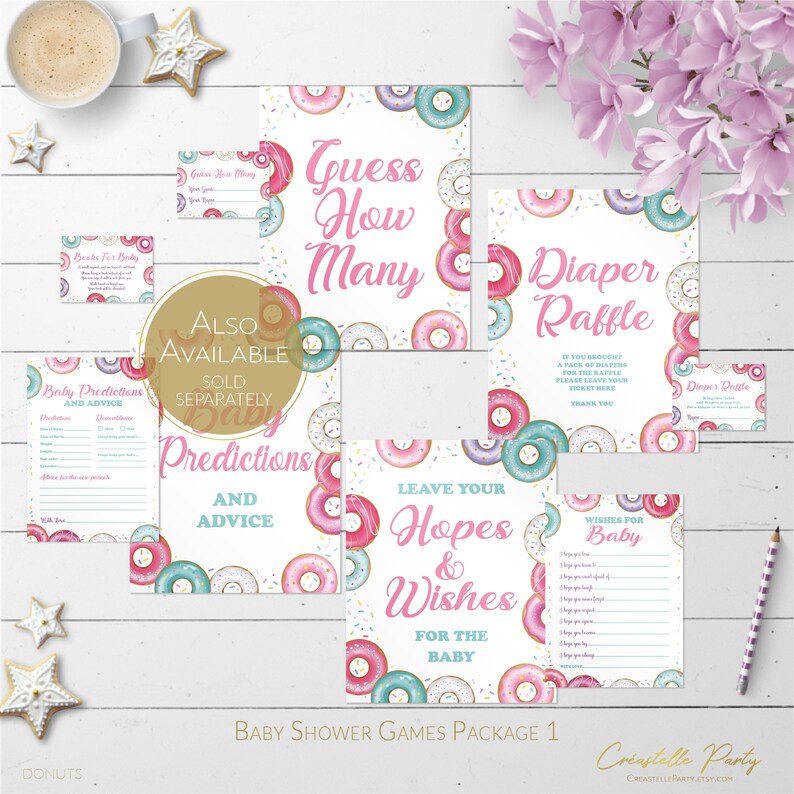 Donut Baby Sprinkle Printable Invitation Girl Baby Shower - Etsy
