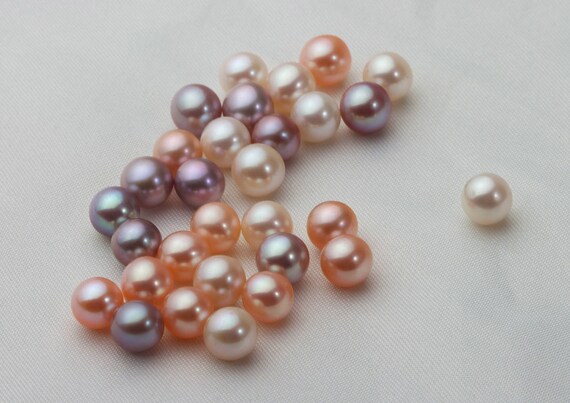 Real Genuino Natural 5-6mm Blanco Agua Dulce Perla suelta granos 15/" AAA