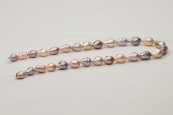 9-12mm Baroque Pearl Strand,mixed Color Oval Pearl String