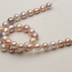 Collana di perle multicolore 8-12mm,perline di perle barocche, perline di perle Edison. FKGJ514
