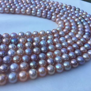 Natural Multi-color Freshwater Pearl Necklace Strand, Mixed Color ...