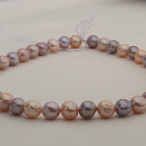 9-12mm barocco perla, colore metallico naturale strand Edison perla, perle d&#39;acqua dolce Multi-colore. NMPS606