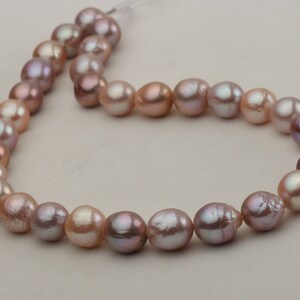 11-14mm Grande collana di perle,filo di perle di colore metallico,colore misto Edison perle perle. HKQT726