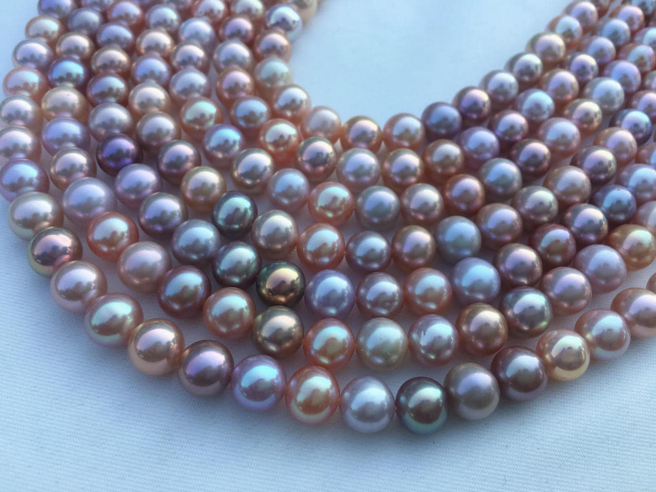 Natural Multi-color Freshwater Pearl Necklace Strand Mixed - Etsy Sweden