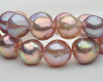 Natural Rainbow Color Baroque Pearl Strand,Natural Mixed Color Baroque Pearl String ,EIHY001