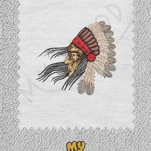 Indianer Federn Digitalisieren Digitale Maschinenstickerei Design-Muster-Datei-Instant Download 13 Formate Größe 4x4