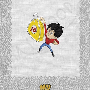Smart Cartoon magic bag boy Digitize Digital Machine Embroidery Design Pattern File Instant Download 13 formats Size 4x4 5x7