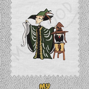 Witch Point hat student | Magic Inspired | Machine Embroidery | Fantasy Fans | Digitize Digital | Instant Download | 13 formats Size 4x4 5x7