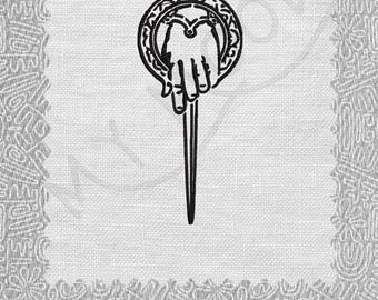 Hand tv show Digitize Digital Machine Embroidery Design Pattern File Instant Download 13 formats Size 4x4 5x7