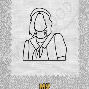 Girl character Digitize Digital Machine Embroidery Design Pattern File Instant Download 13 formats Size 4x4