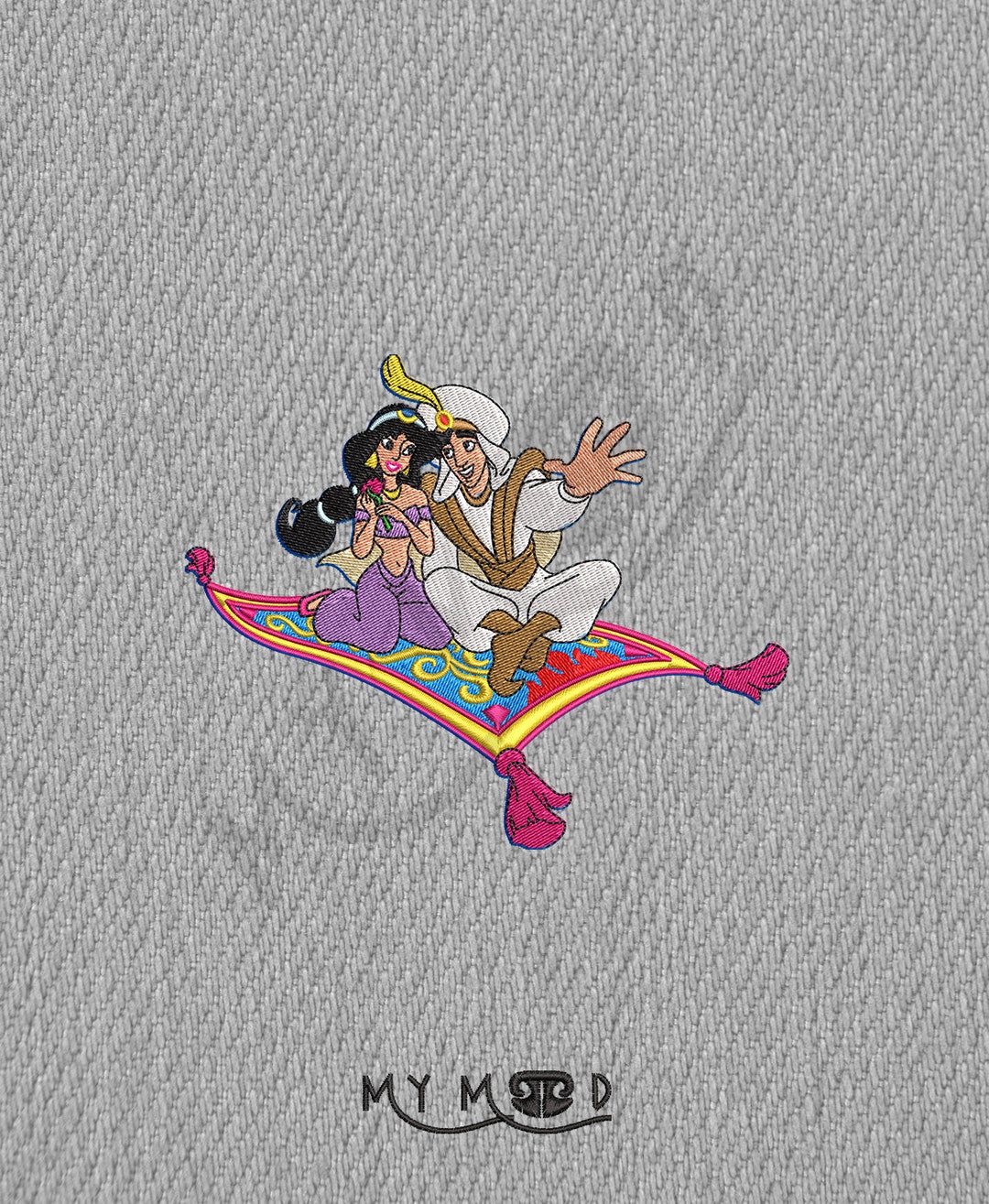 Fairytale Couple Magic Carpet Aladdin Jasmin Digitize Digital Machine