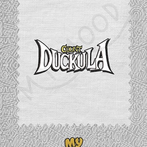 Duck cartoon Dracula Logo Digitize Digital Machine Embroidery Design Pattern File Instant Download 13 formats Size 4x4 5x7