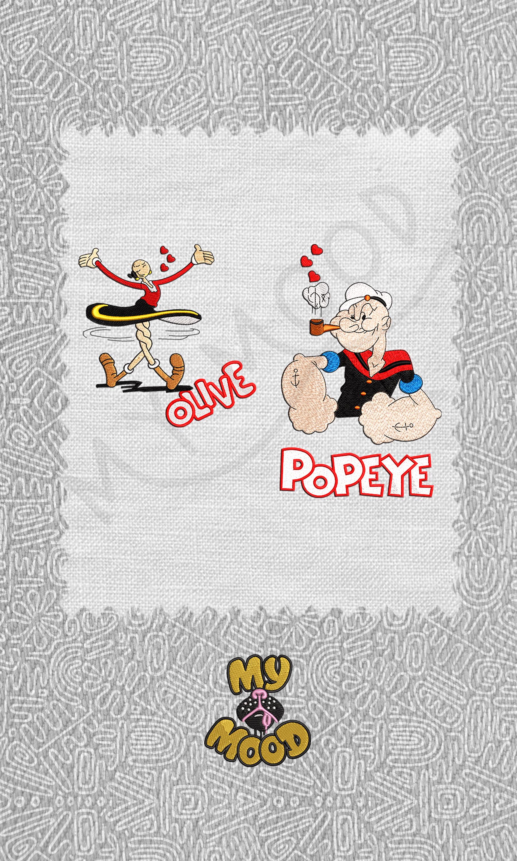 Chemise coupe coquelicot vintage années 60 Popeye The Sailor enfants femmes