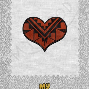 American Native style heart Digitize Digital Machine Embroidery Design Pattern File Instant Download 13 formats Size 4x4