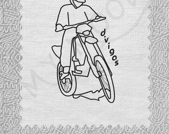 Machine Embroidery | Custom OUTLINE animal persons dog cat | Craft Hobby | Personalize Gift | Digital Design | 13 Formats | Instant Download