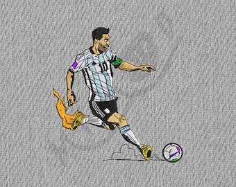 Football Soccer player cartoon fire Sports Digital Machine Embroidery Design Pattern Instant Download 13 formats Size 4x4