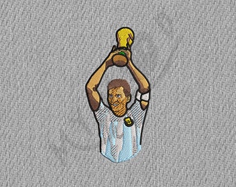 Football Soccer player cup Sports Digital Machine Embroidery Design Pattern Instant Download 13 formats Size 4x4