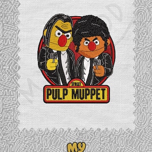 Cartoon character figure Pulp Muppet Digitize Digital Machine Embroidery Design Pattern File Instant Download 13 formats Size 4x4 5x7