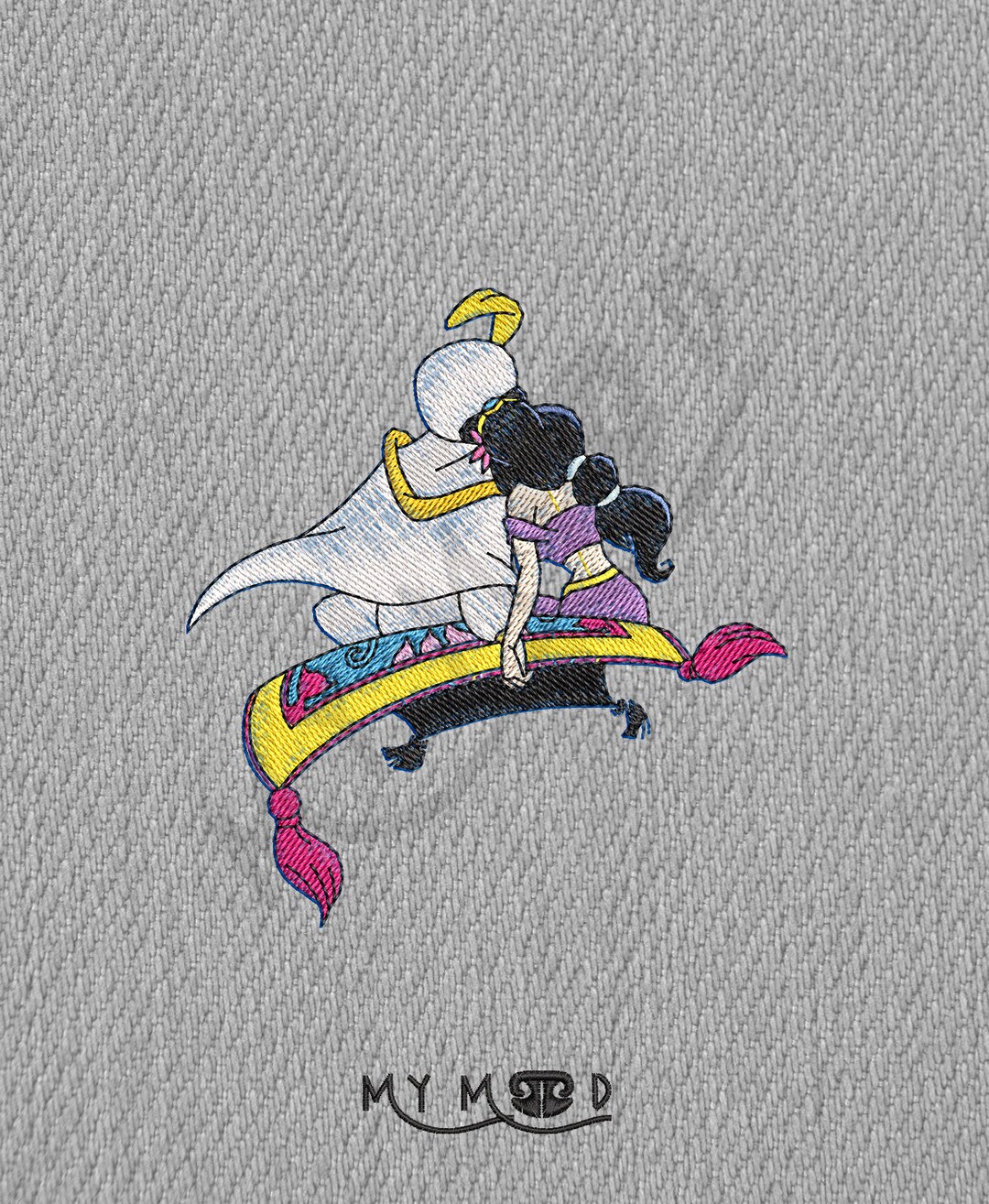 Fairytale Couple Magic Carpet Aladdin Jasmin Digitize Digital Machine