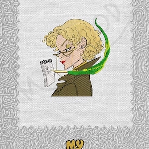 Reporter häxa trollkarl magisk penna Digitalisera digital maskinbroderidesignmönsterfil Direkt nedladdning 13 format Storlek 4x4 5x7