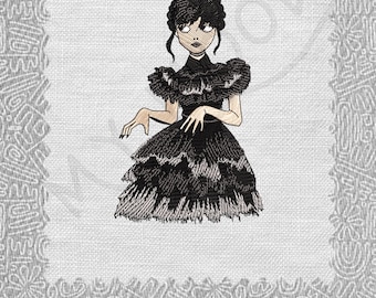 Dancing pose Digitize Digital Machine Embroidery Design Pattern File Instant Download 13 formats Size 4x4 & 5x7