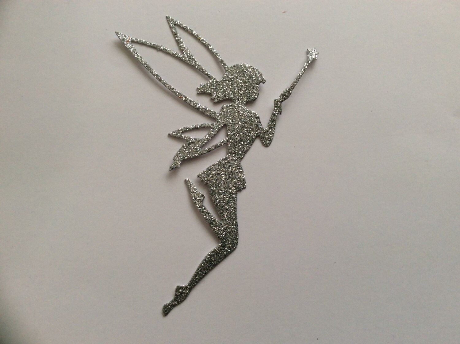 Die Cut Fairy Silver Glitter Etsy