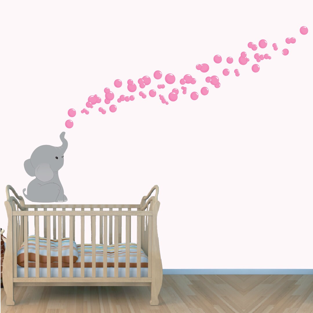 Cute Baby Elephant Nursery Wall Decalelephant Nursery Decor Elephant