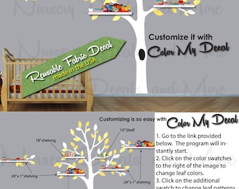 Expedition Tree-Tree Wall Decals Forest Wall Decals Nature Wall Decal Jungle Wall Decal Woodland Decal (Expedition Tree Only YellowGray) ETO