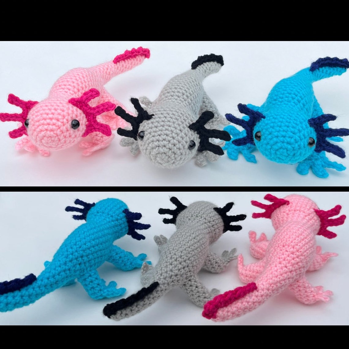 Axolotl Custom Colored Axolotl Crochet Axolotl Figure - Etsy