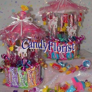 Two Sizes of Candy CAROUSEL DIY's - 45% Off Now - Small and Jumbo Carousels, PDF Step by Step Instructions, Photos, Create Your Own