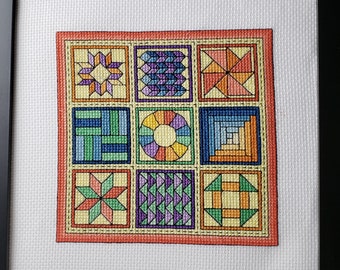 Cross Stitch Pattern of Quilt Blocks - County Fair - quilt cross stitch pattern for craft lovers and quilt lovers