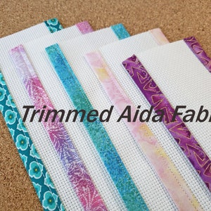 Custom Trimmed Bookmark - Trimmed Aida - 14 count or 18 count for cross stitch