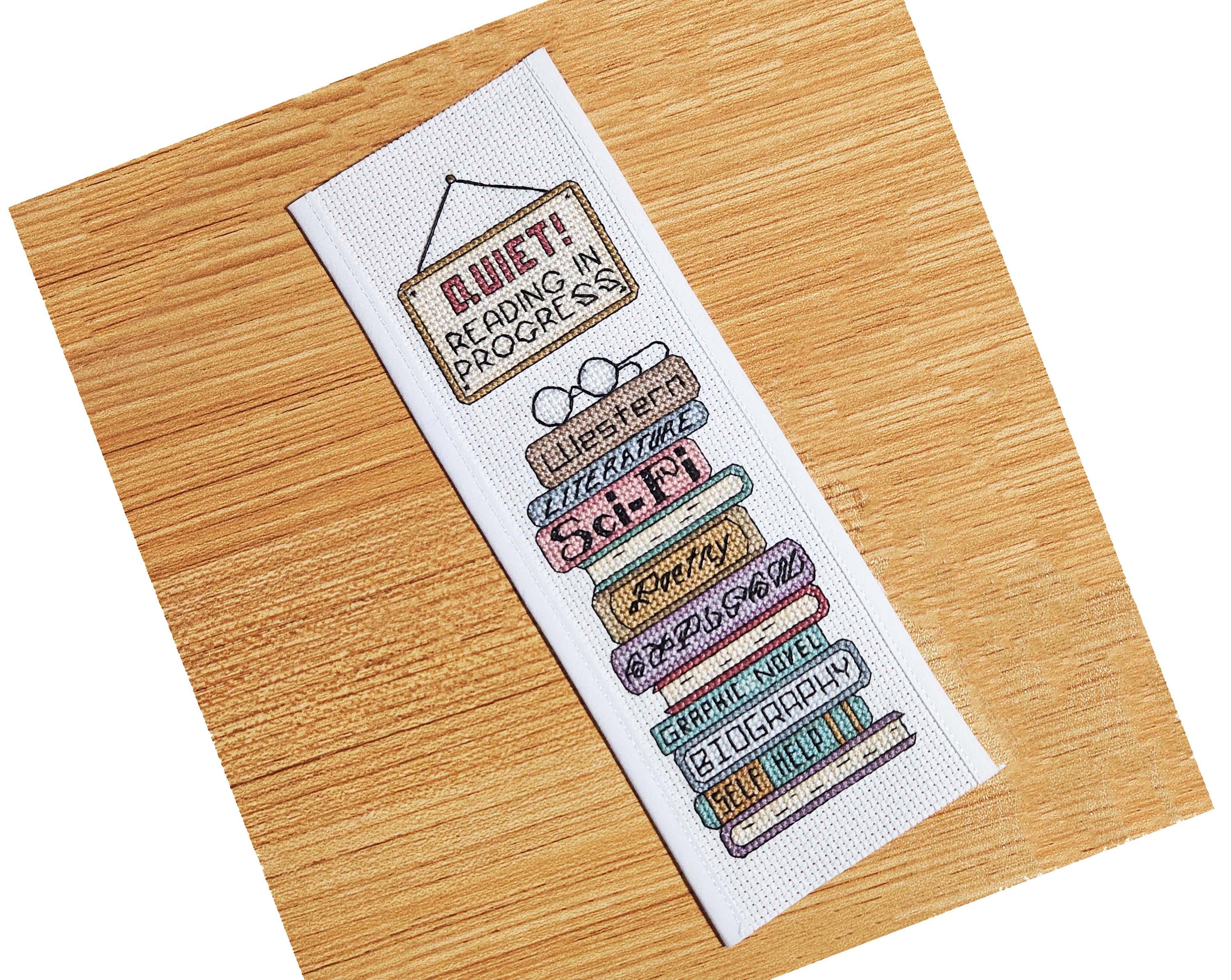 Genres Cross Stitch Pattern - digital pattern for readers book lovers printable