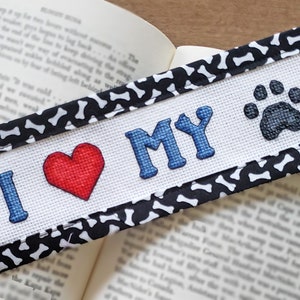 Patrón de punto de cruz &quot;Amo a mi perro o gato&quot; (PDF digital)