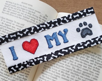 I Love My Dog or Cat Cross Stitch Pattern (Digital PDF)