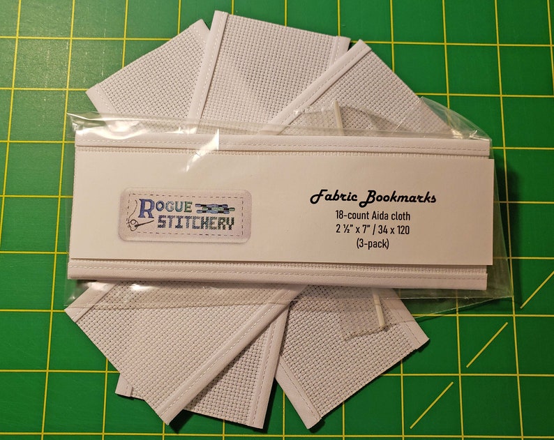 3-Pack of Cross Stitch Bookmarks 18 COUNT by Rogue Stitchery