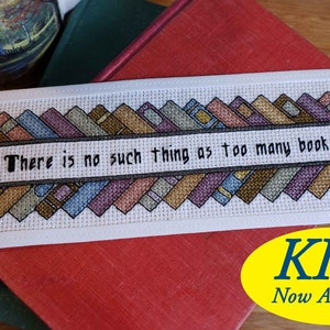 Bookworm Bookmark Cross Stitch Kit: "No Such Thing" Design
