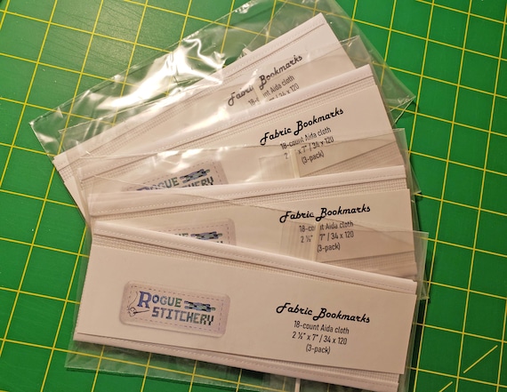 3-Pack of Cross Stitch Bookmarks 18 COUNT by Rogue Stitchery