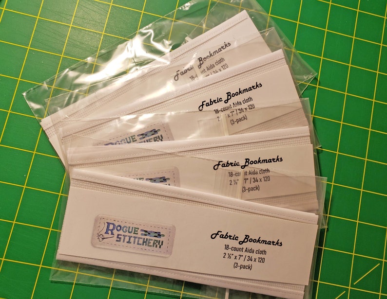 3-Pack of Cross Stitch Bookmarks 18 COUNT by Rogue Stitchery