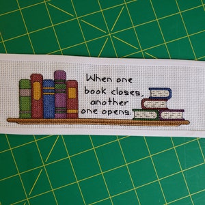 Cross Stitch Pattern - Another Book Opens Bookmark - pdf pattern for download