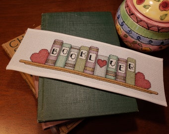 Book Lover Cross Stitch Bookmark Pattern / Cross Stitch Pattern/ Row of Books / DIY Project / DIY Cross Stitch / Downloadable / Printable
