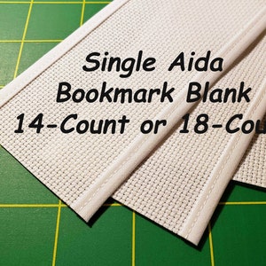 Cross Stitch Bookmark Blank SINGLE available in 14-count and 18-count