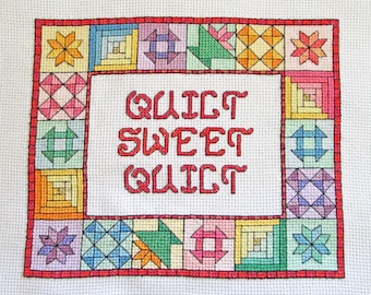 Quilt Sweet Quilt Cross Stitch Pattern (PDF Download)