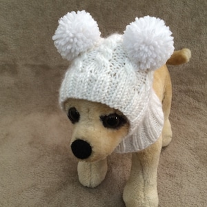 Pet Clothes Winter Outfit Knit Hat  for Small Dogs Hand Knitted Hoodie Snow hat XS Size Nice Gift