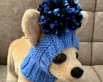 Pet Clothes Apparel Winter Outfit Crochet Dog Hat  for Small Dogs Hand Knitted XS Size Nice Gift