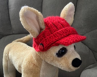 Haustierkleidung Billhat für kleinen Hund Handgestrickt Visor Mütze schönes Geschenk